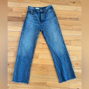 Zara | Straight Leg Women Jean Denim Distressed Blue 8